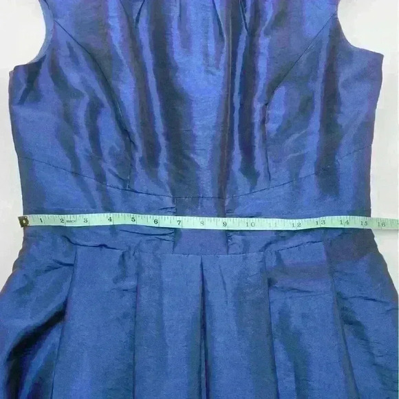 Chetta B Women’s 6 Dress Blue Taffeta Flare Bottom Sheath Fully Lined - Picture 5 of 12